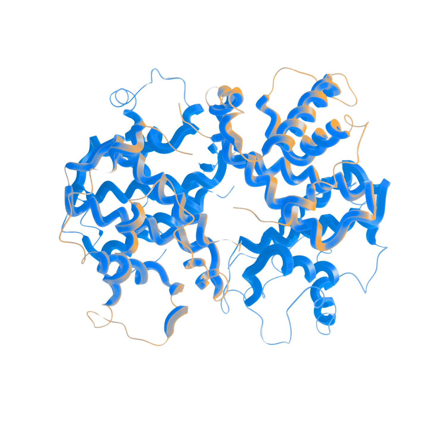 Molecular structure rendering representing lab-created, USA-tested research peptide chains